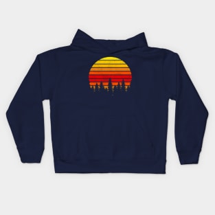 Retro Sunset Kids Hoodie